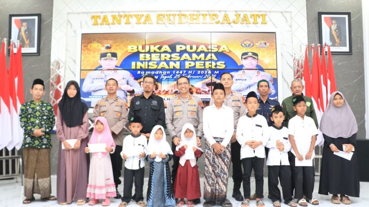 Polres Tegal Pererat Sinergitas Bersama Insan Pers Melalui Buka Puasa dan Santunan Anak Yatim