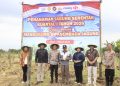 Dukung Ketahanan Pangan Nasional, Polres Tegal Laksanakan Penanaman Jagung Serentak di Dukuhwaru