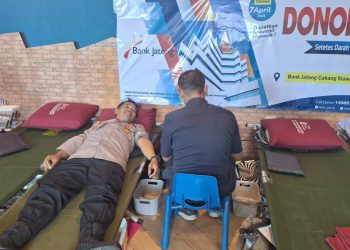 Polres Tegal Dukung Donor Darah Dalam Peringatan Hut Bank Jateng Ke-63