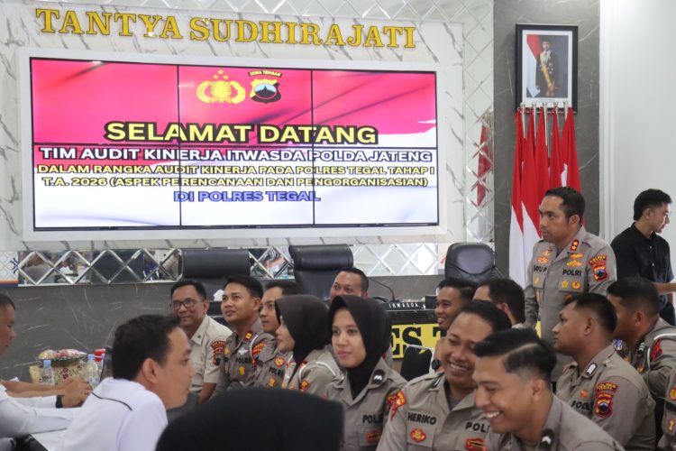 Audit Kinerja Itwasda Polda Jateng Tahap I Tahun 2026 di Polres Tegal