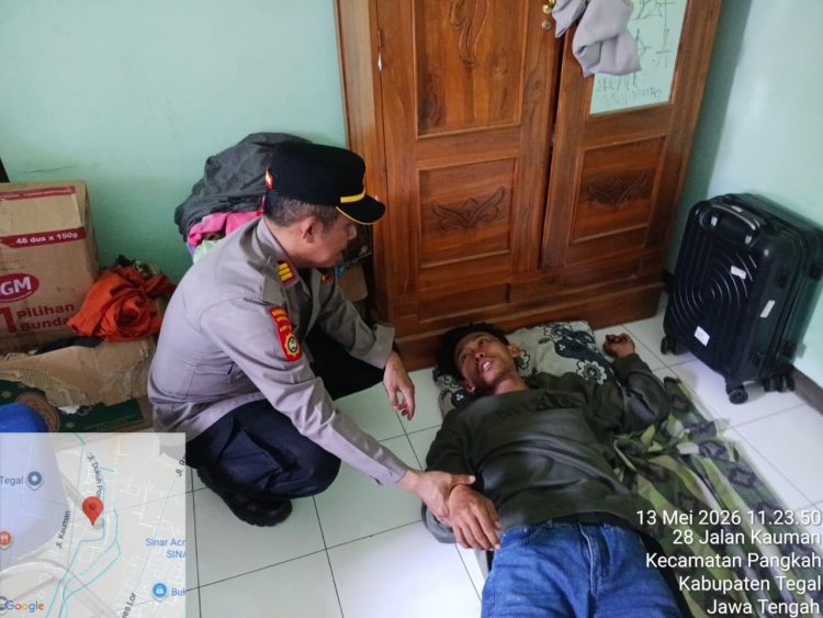 Polsek Adiwerna Bantu Pemuda Asal Kebumen yang Terlantar di Tegal