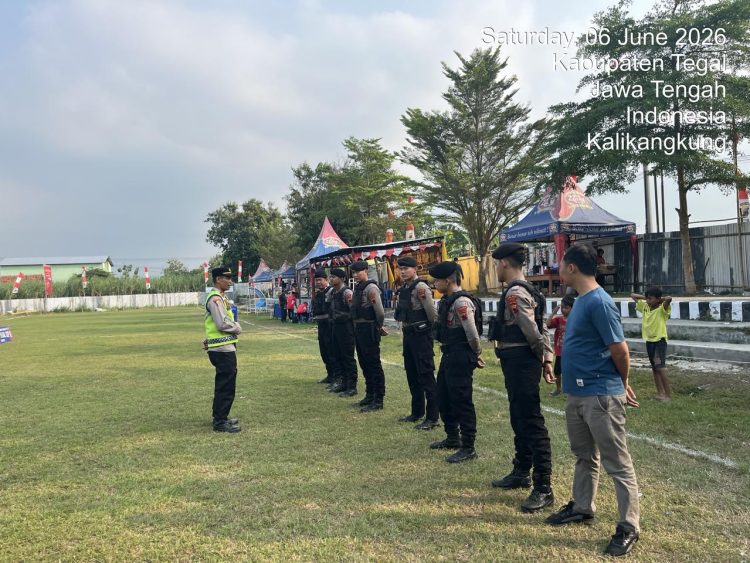 Polri Amankan Turnamen Sepakbola Kapolres Tegal Cup IV 2026 Babak 8 Besar di Pangkah
